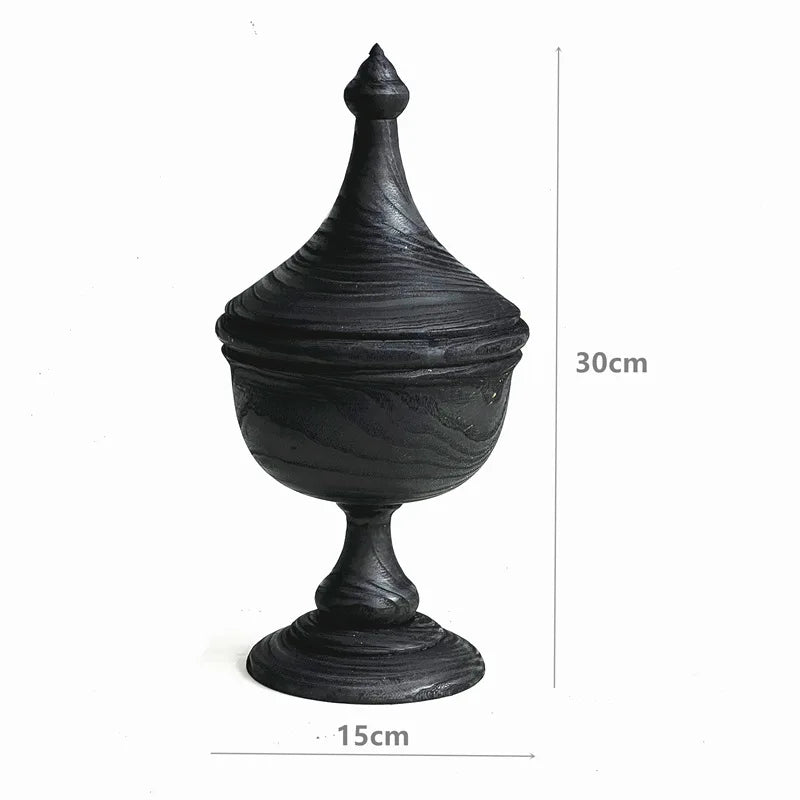 Wooden Sculptures Modern Sculpture Elegant Aesthetic Creative Ornaments Miniature Luxury Table Accessories Home Decorations